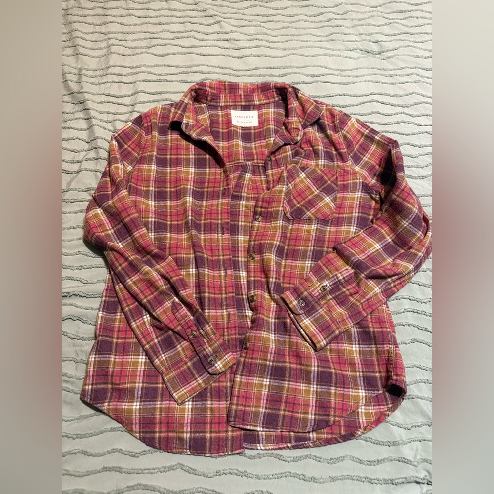 🎉4 for $20 Aeropostale Plaid Boyfriend Fit Shirt